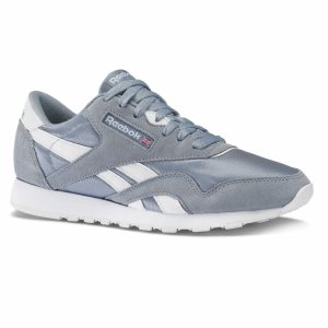 Reebok Classic Nylon Turnschuhe Herren - HellBlau/Weiß/HellBlau - DE 109-SLM